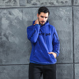 Men Graphic Hoodie Autumn and Winter Fleece-Lined Thick Loose Ulzzang Coat
