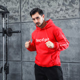 Men Graphic Hoodie Autumn and Winter Fleece-Lined Thick Loose Ulzzang Coat