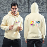 Men Graphic Hoodie Singer Travis Scott Astroworld Men's and Women's Printed Velvet Padded Hooded Sweatshirt