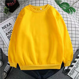 Men Sweatshirts Solid Color Hoodie Men's Loose round Neck Autumn and Winter Coat