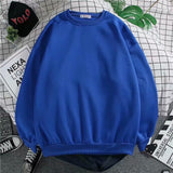 Men Sweatshirts Solid Color Hoodie Men's Loose round Neck Autumn and Winter Coat