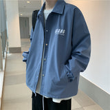 College Jacket Autumn Retro Personalized Cardigan Jacket Male Student Loose Baseball Uniform Top
