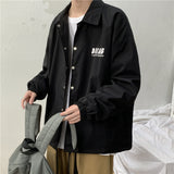 College Jacket Autumn Retro Personalized Cardigan Jacket Male Student Loose Baseball Uniform Top