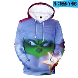 Grinch Hoodie Hooded Fleece-Lined Christmas Clothing