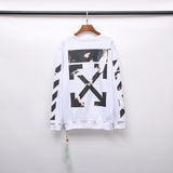 OW Printing Pullover Long Sleeve Sweater Men and Women sweatshirt