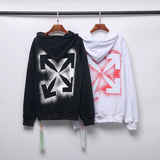 Back Splash Ink Spray Paint Arrow Pure Cotton Terry Hooded Ow hoodie