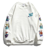 Preppy Aesthetic Sweatshirt Cartoon Vintage Print Men's Coat Autumn