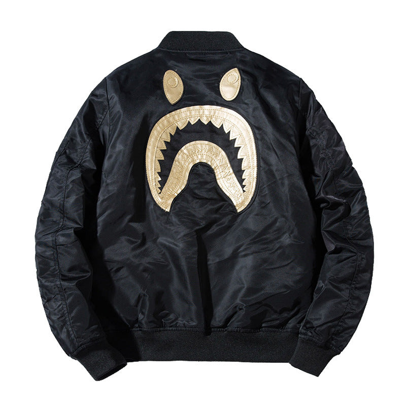 Ape Varsity Jacket Autumn and Winter Embroidery Loose Baseball Uniform