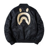 Ape Varsity Jacket Autumn and Winter Embroidery Loose Baseball Uniform