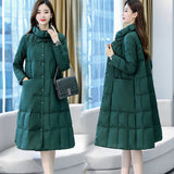 Women Winter Coats Puffer Jacket Down Coat Down Jacket Women's Winter White Duck Down Collar Mid-Length Coat