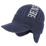 Men Winter Hats Knitted Hat Duck Tongue Men plus Fluff Hat