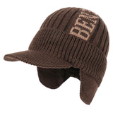 Men Winter Hats Knitted Hat Duck Tongue Men plus Fluff Hat