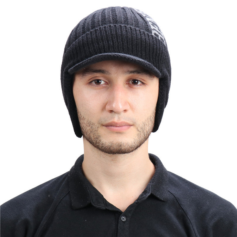 Men Winter Hats Knitted Hat Duck Tongue Men plus Fluff Hat