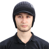 Men Winter Hats Knitted Hat Duck Tongue Men plus Fluff Hat