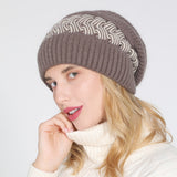 Women Winter Hats Women's Pullover Thickened Knitted Hat Color Matching Wool Keep Warm Hat