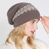 Women Winter Hats Women's Pullover Thickened Knitted Hat Color Matching Wool Keep Warm Hat