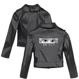 Graphic Leather Jacket Women Anime Peripheral Full-Time Hunter Digital Printing Leather Coat Jacket