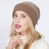 Women Winter Hats Hat Scarf for Men and Women Autumn and Winter Knitting Sleeve Cap