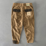 Mens Corduroy Pants Fall Winter Men Cotton Corduroy Color Matching Casual Japanese Overalls