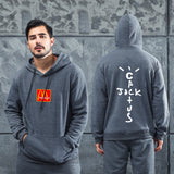 Men Graphic Hoodie Singer Travis Scott Jack Men's and Women's Autumn and Winter Sports Hoodie Sweater