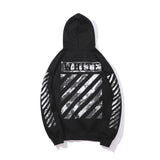 Fleece-Lined White HAILANG Oil Painting Men's and Women's Street Hooded Sweater Pullover Pure Cotton Coat hoodie