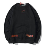 off Men's Slanted Stripe Cotton round Neck Sweater sweatshirt