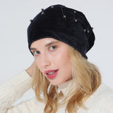 Women Winter Hats Autumn and Winter Women's Hot Drilling Sleeve Cap Fashion Warm