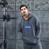 Men Graphic Hoodie Fashion NASA Logo Velvet Padded Hooded Sweatshirt Men and Women Youth Fashion Warm Hoodie