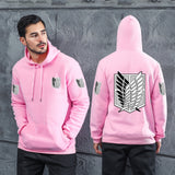 Men Graphic Hoodie Anime Attack on Titan Investigation Corps Velvet Padded Hooded Sweatshirt Men and Women