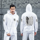 Men Graphic Hoodie Anime Attack on Titan Investigation Corps Velvet Padded Hooded Sweatshirt Men and Women