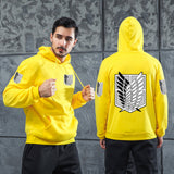 Men Graphic Hoodie Anime Attack on Titan Investigation Corps Velvet Padded Hooded Sweatshirt Men and Women