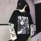 Men Sweatshirts Printed Stitching Men's and Women's T-shirt Sweater