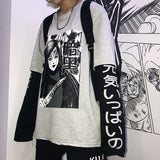 Men Sweatshirts Printed Stitching Men's and Women's T-shirt Sweater