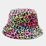 Leopard Fur Hat Autumn and Winter Fisherman Hat