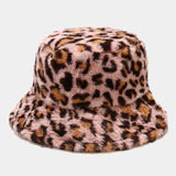 Leopard Fur Hat Autumn and Winter Fisherman Hat