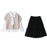 Children's Suit Girls' Shirt Short Skirt Autumn Children Girl's Dress