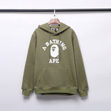 Shark Print Hoodie Autumn And Winter Printed Cotton Velvet Padded Hooded Sweatshirt