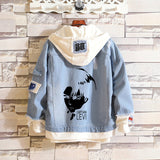 Comic Denim Jacket Men And Women Casual Loose Denim Jacket Anime
