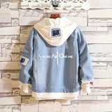 Comic Denim Jacket Men's and Women's Autumn and Winter Large Size Denim Jacket Fashion