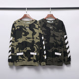 Shark Print Sweatshirts Autumn And Winter Off Camouflage Arrow Men'S Sweater
