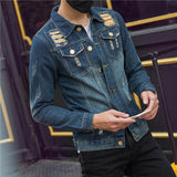 Men Denim Jacket Men's Denim Coat Men's Top