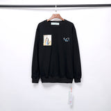 Autumn and Winter Back Men and Women Kiss Letter Printing Casual Men and Women All-Matching Thin round Neck Sweater sweatshirt