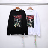 Virgin Oil Painting Direct Injection Printing Pure Cotton Terry Men and Women Couple round Neck Sweater sweatshirt