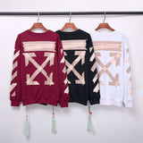 off Printed Same Earrings for Couple round Neck Sweater sweatshirt