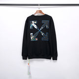 Virgin Oil Painting Direct Injection Printing Pure Cotton Terry Men and Women Couple round Neck Sweater sweatshirt