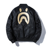 Ape Varsity Jacket Autumn and Winter Embroidery Loose Baseball Uniform