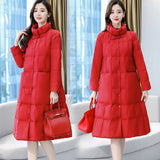Women Winter Coats Puffer Jacket Down Coat Down Jacket Women's Winter White Duck Down Collar Mid-Length Coat