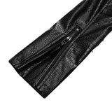 Leather Biker Coat Gothic Leather Jacket Women Pu Jackets Punk & Rock Motorcycle Clothing Drill Bit Splicing Coat