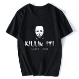 Michael Myers T Shirt Summer T-shirt Casual round Neck Short Sleeves T-shirt