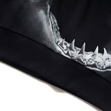 GVC Hoodie Black and White Shark Print Loose Pure Cotton Couple